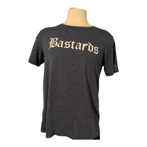 Bastards T-Shirt Large 22x28 Acal Brand Old English Graphic Tee